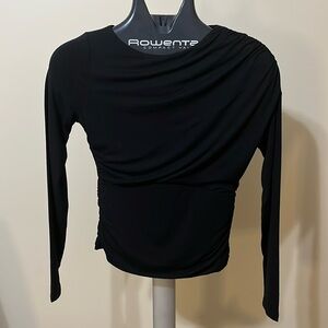 Banana Republic black wide neck long sleeve shirt.